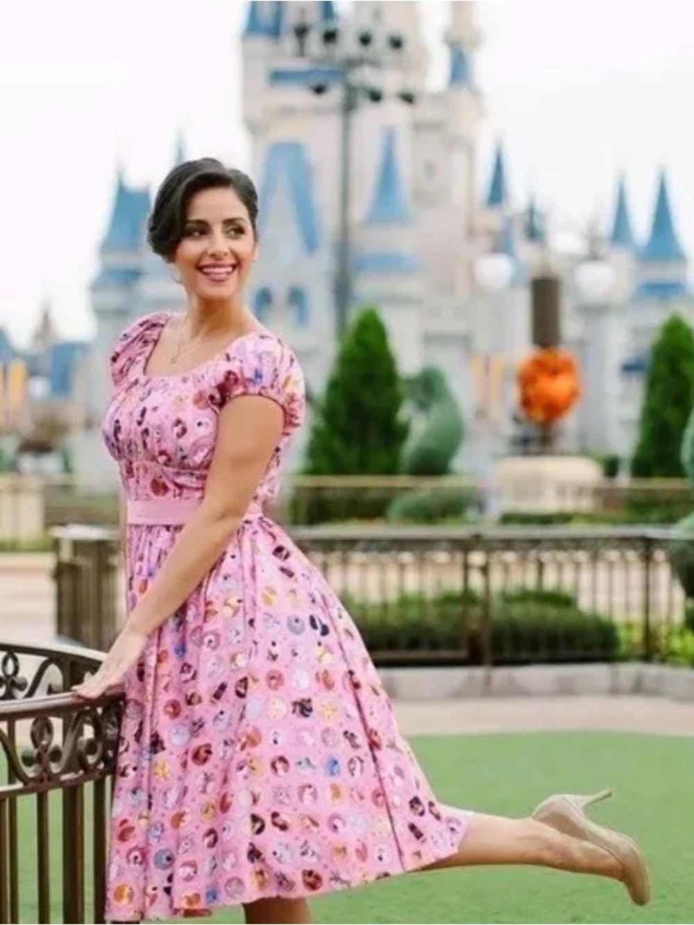 🩷 Disney Parks Dress Shop Pink Disney Dogs Dress Size 1X 2018 Rare Retired EUC